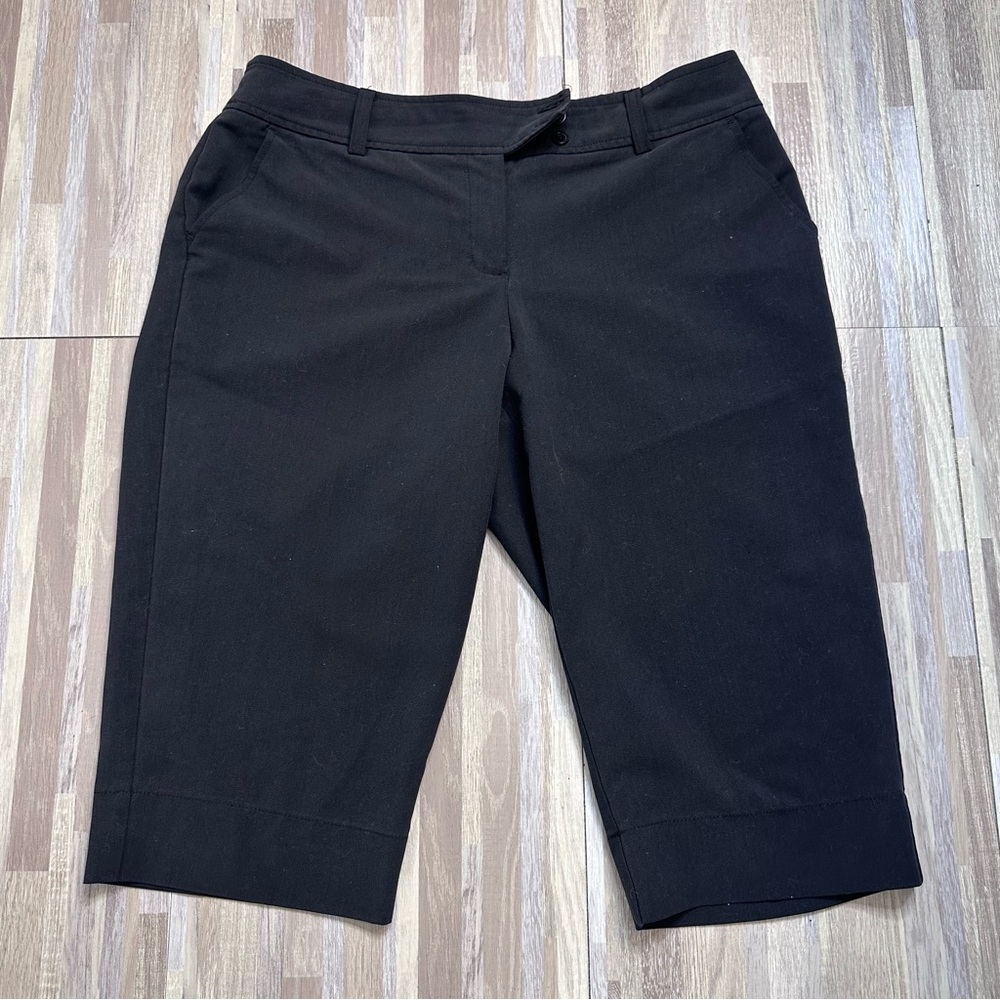 Worthington Black Modern Fit 16" Shorts Women's Size 14 Petite